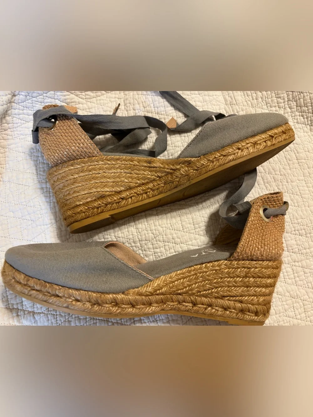 Viscata Barcelona Sagaro Canvas Espadrille Wedges 42 handmade Spain